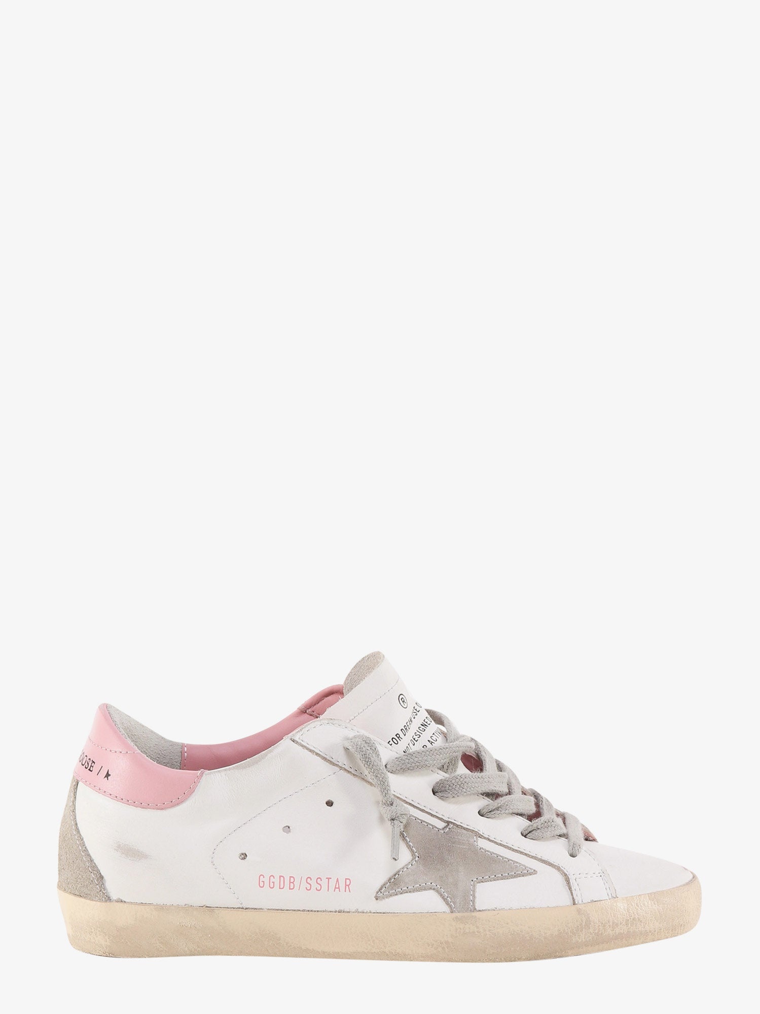 Golden Goose Deluxe Brand Super-Star Used-Effect Leather Sneakers With Suede Profiles - 1
