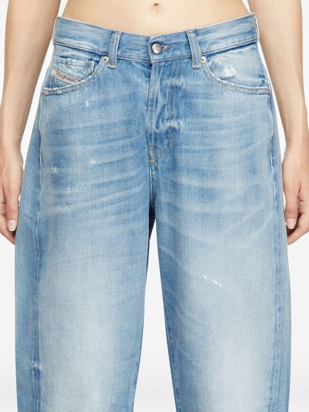 D-Ellz distressed light-wash jeans - 5