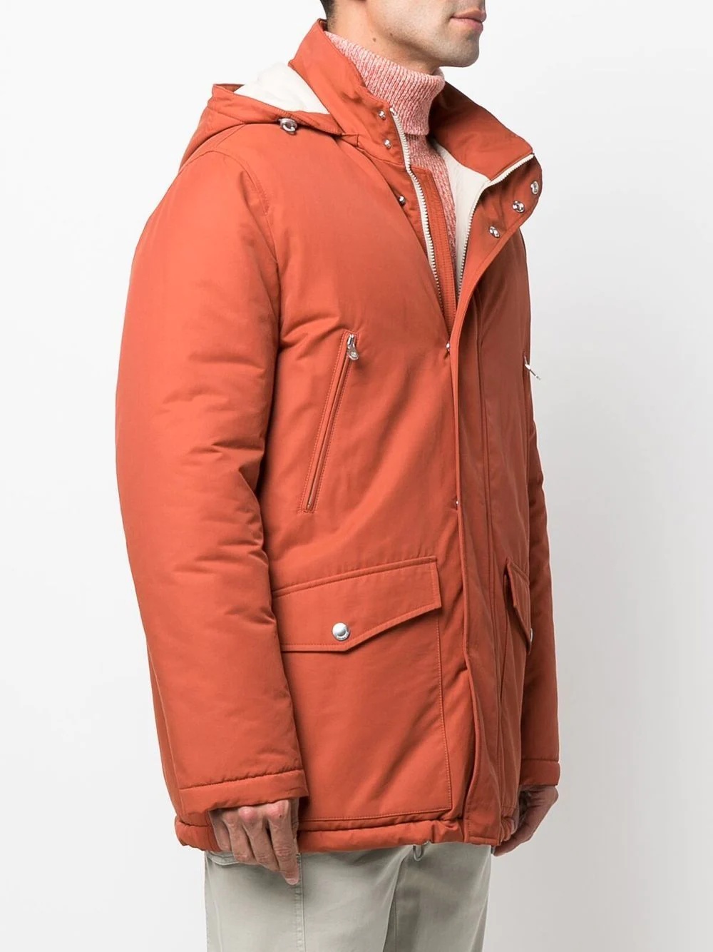 detachable-hood padded coat - 3