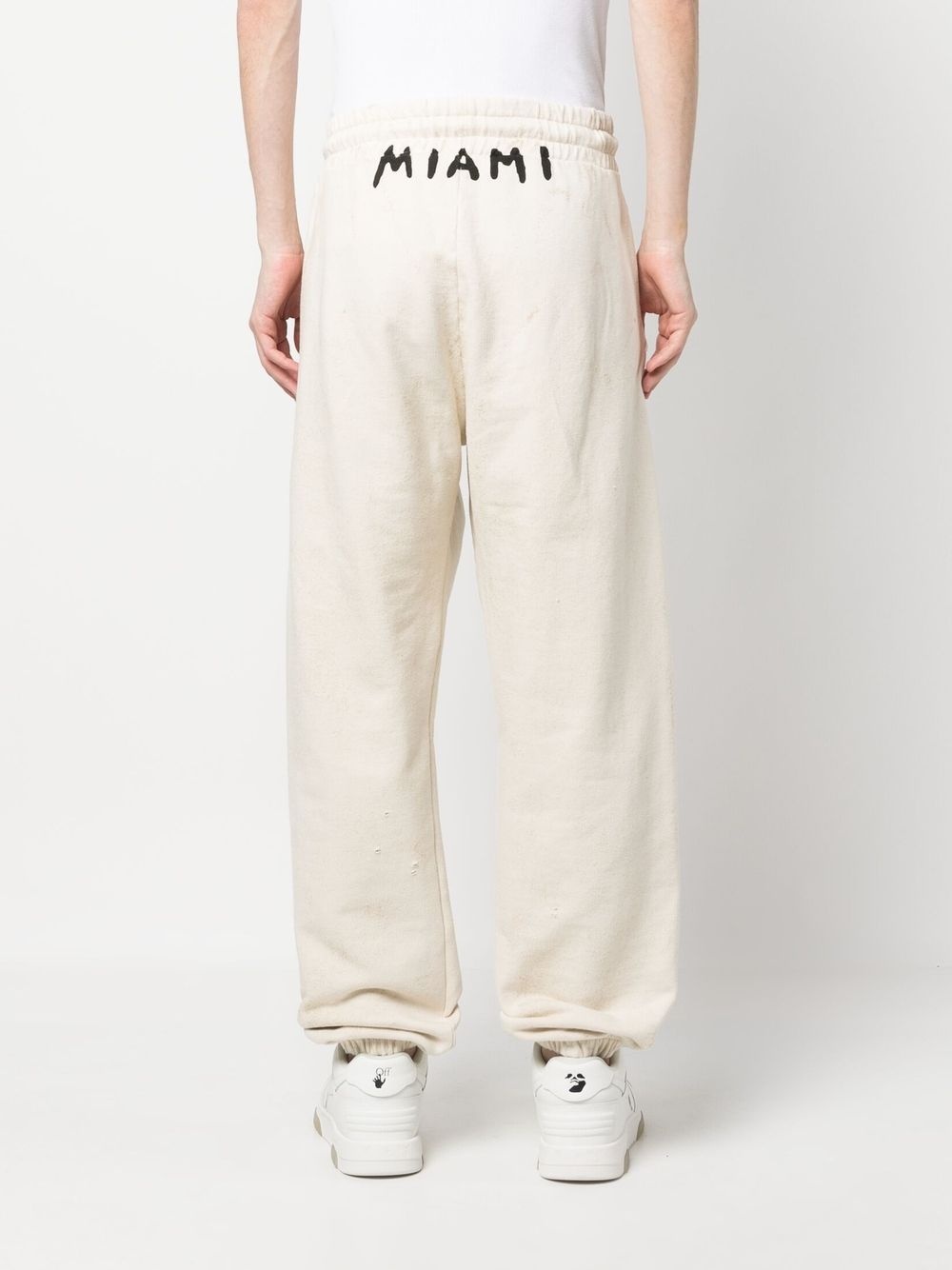 logo-print cotton track pants - 4