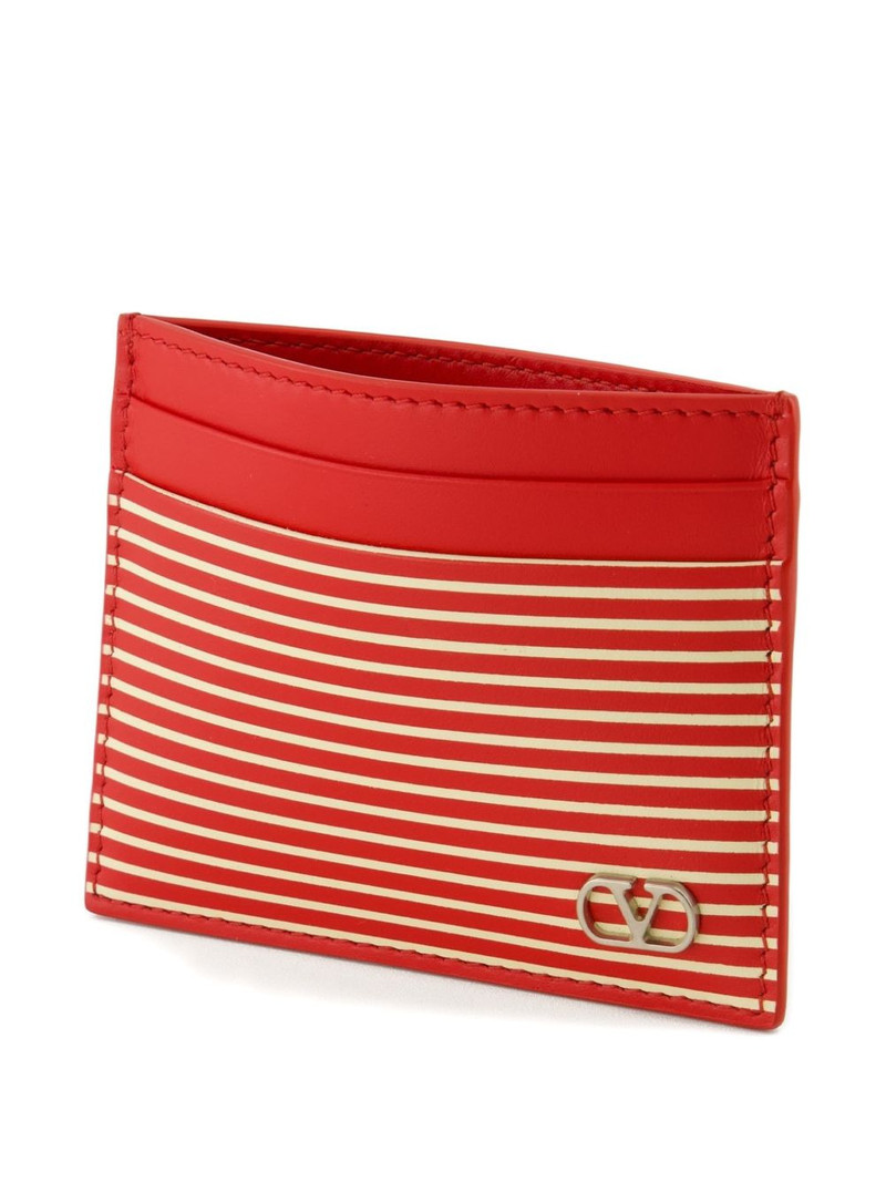 VLogo Signature striped cardholder 3