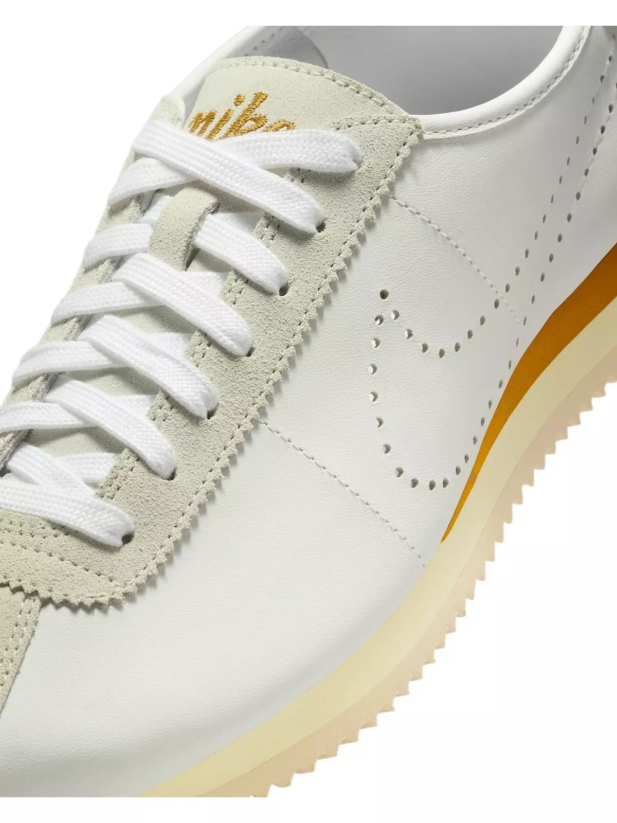 Cortez Leather "White/Light Bone/Coconut Milk/Bronze" Women's Shoe - 7