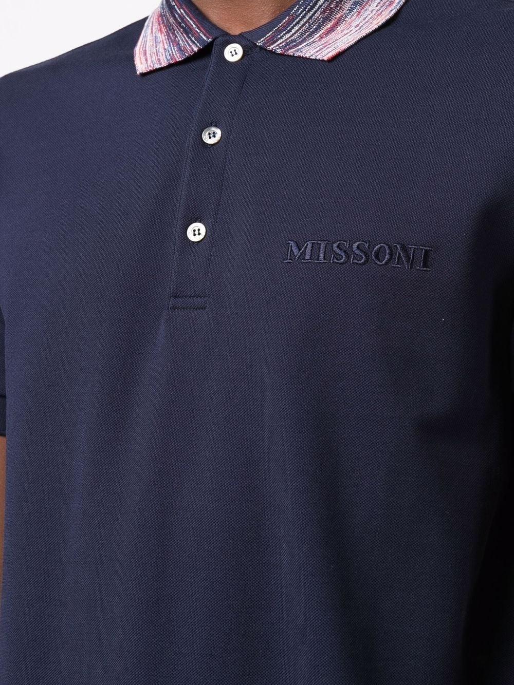 logo-embroidered polo shirt - 5