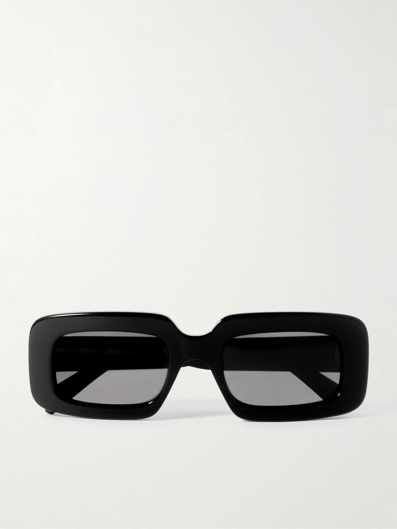 Rectangular-Frame Acetate Sunglasses Black - 1