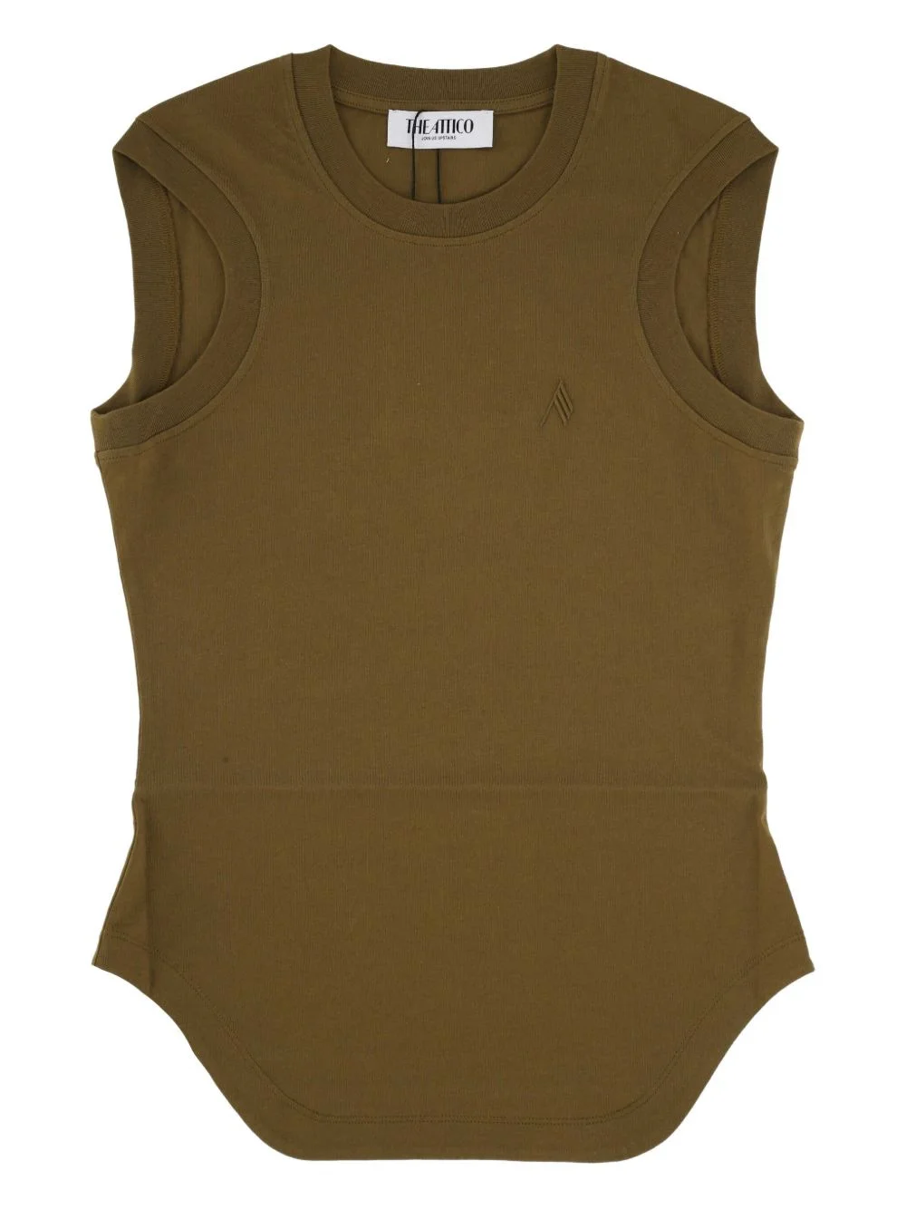crew-neck sleeveless top - 1