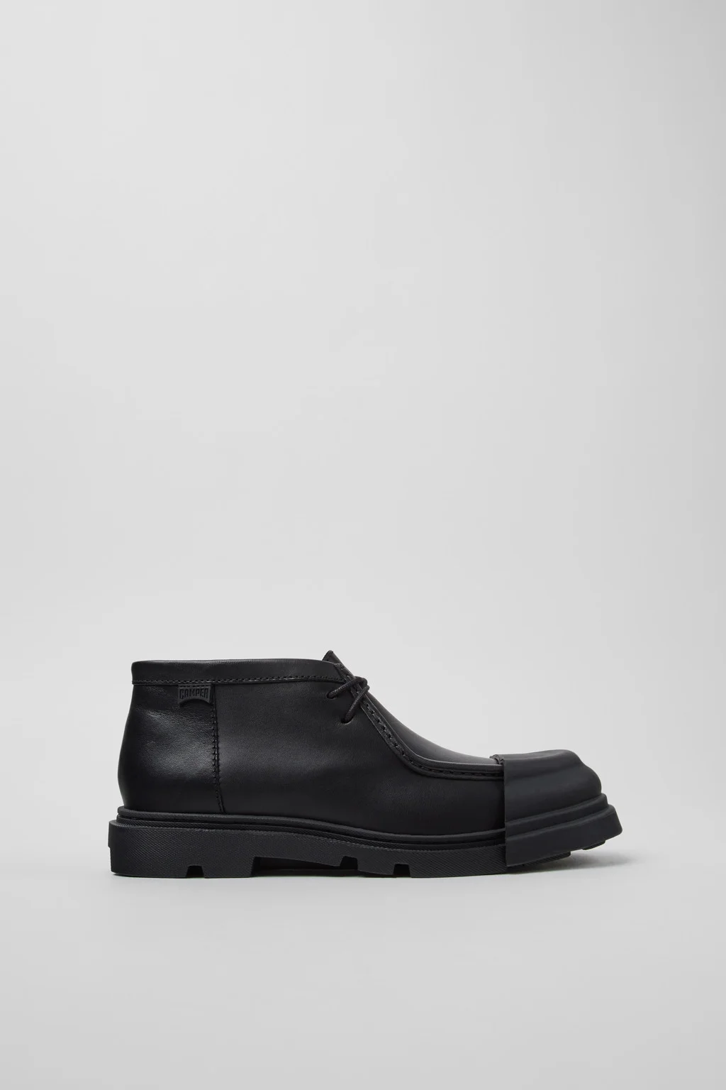 Junction Black Leather Ankle Boots for Women. - 1