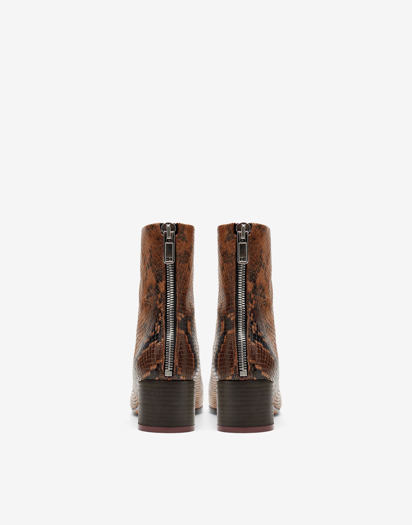 Square toe 6 heel ankle boots - 3
