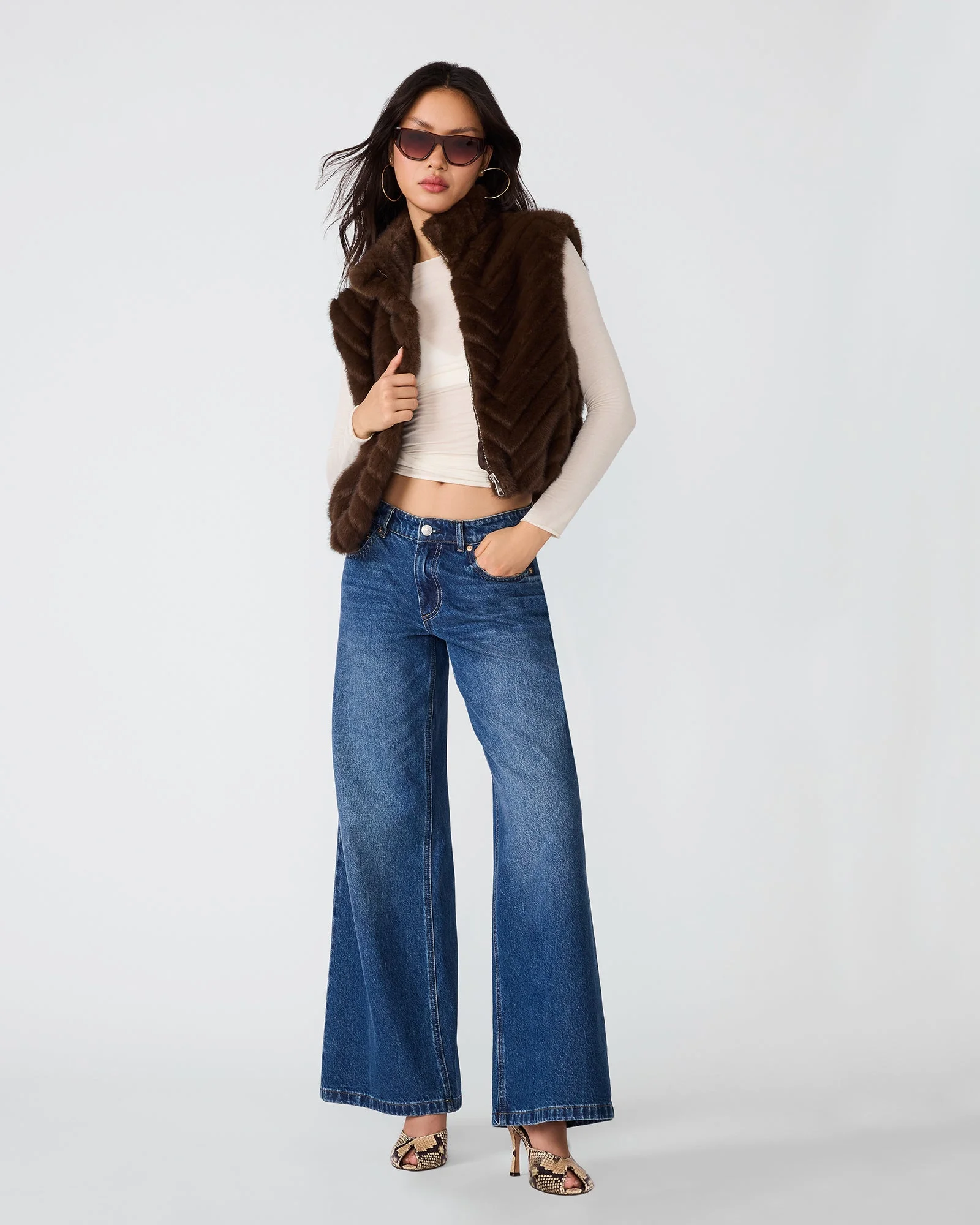 LUXIE VEST DARK ESPRESSO - 1