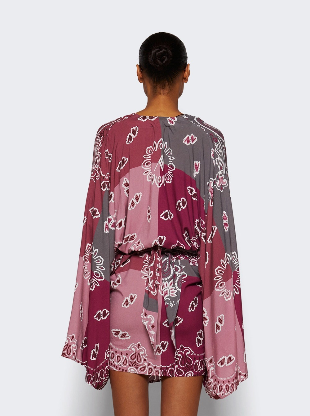 Mini Bandana Dress Grey And Mauve - 5