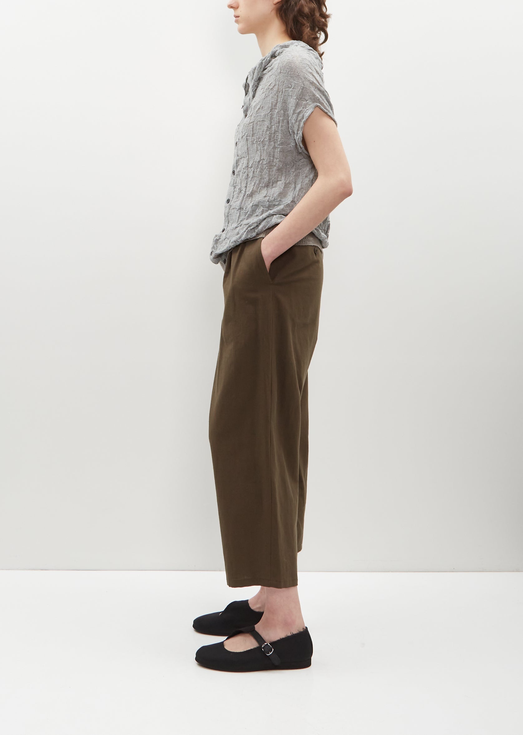 Tapered Cotton-Flax Pants - 2