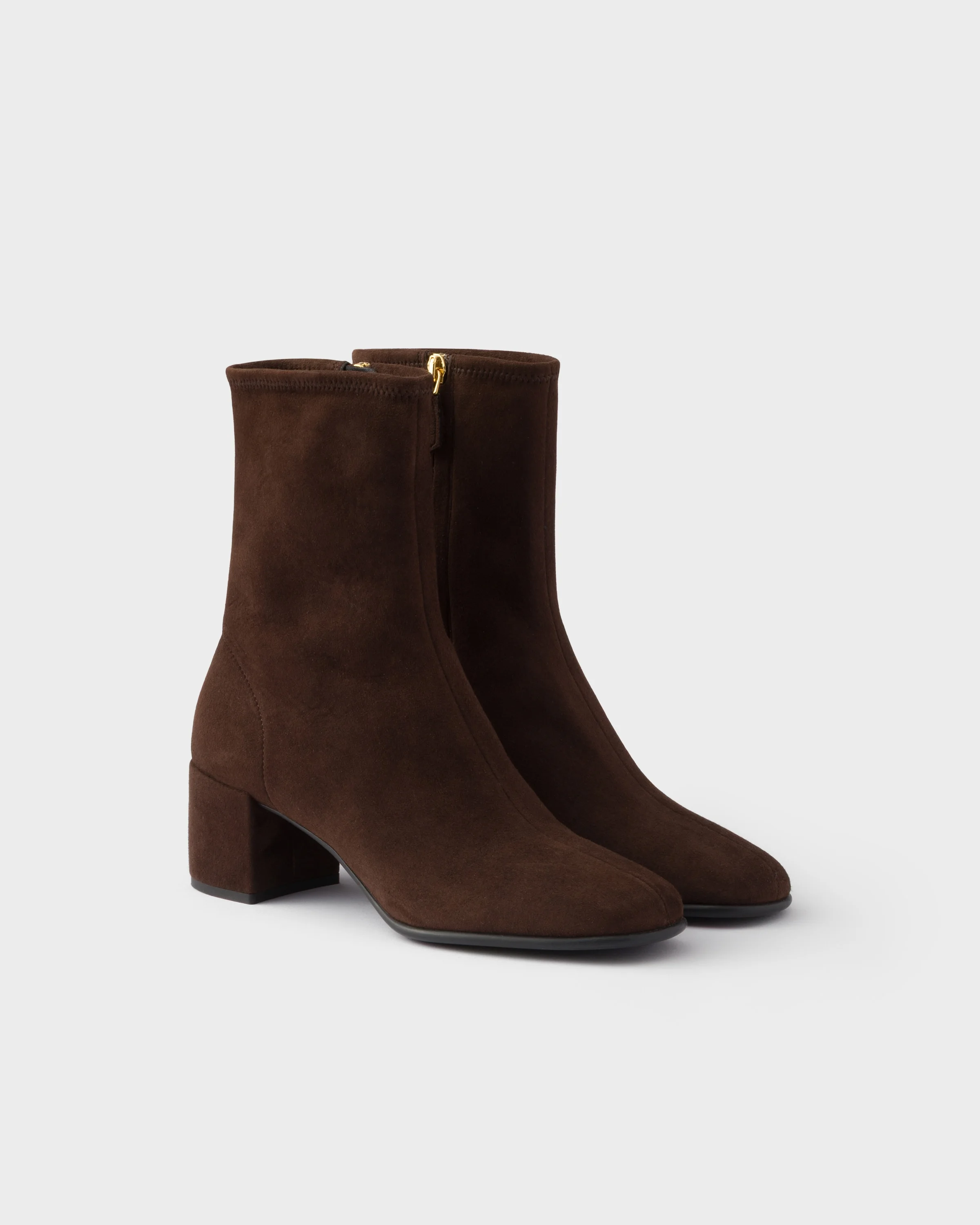 Stretch suede booties boots - 1