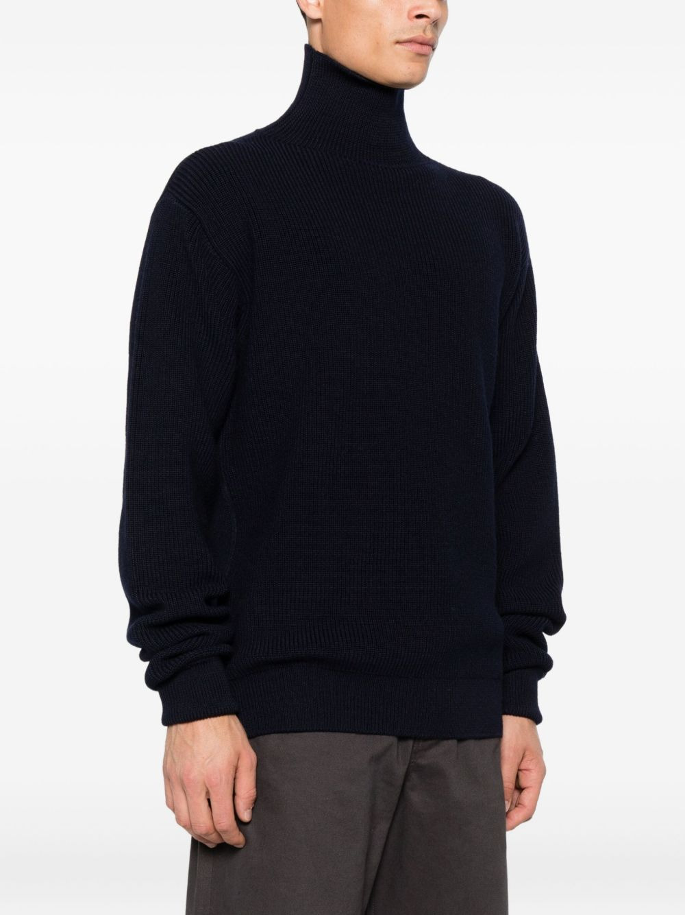 ribbed high-neck sweater - 3