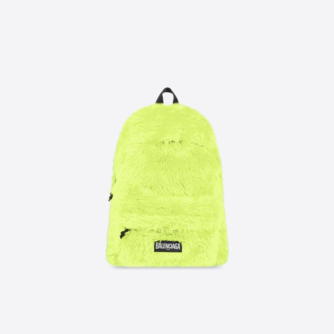 Women's Fluffy Xxl Backpack in Fluo Yellow - 1