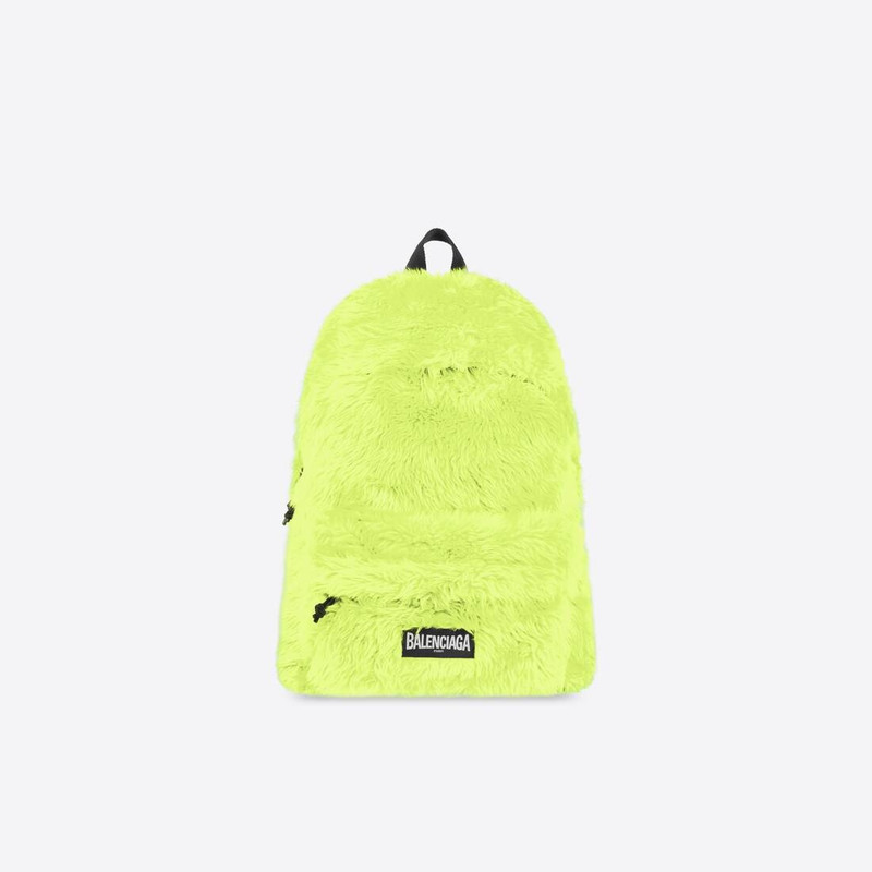 Women's Fluffy Xxl Backpack in Fluo Yellow 1