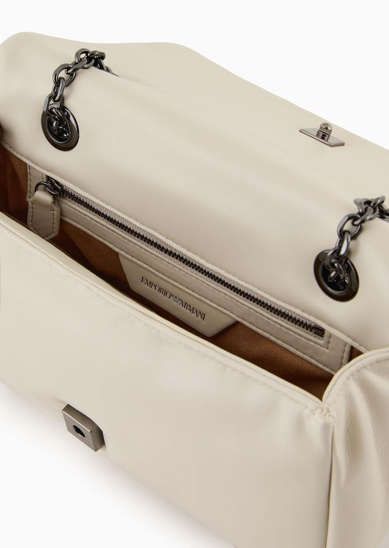 Quilted nappa leather-effect mini bag with flap 4