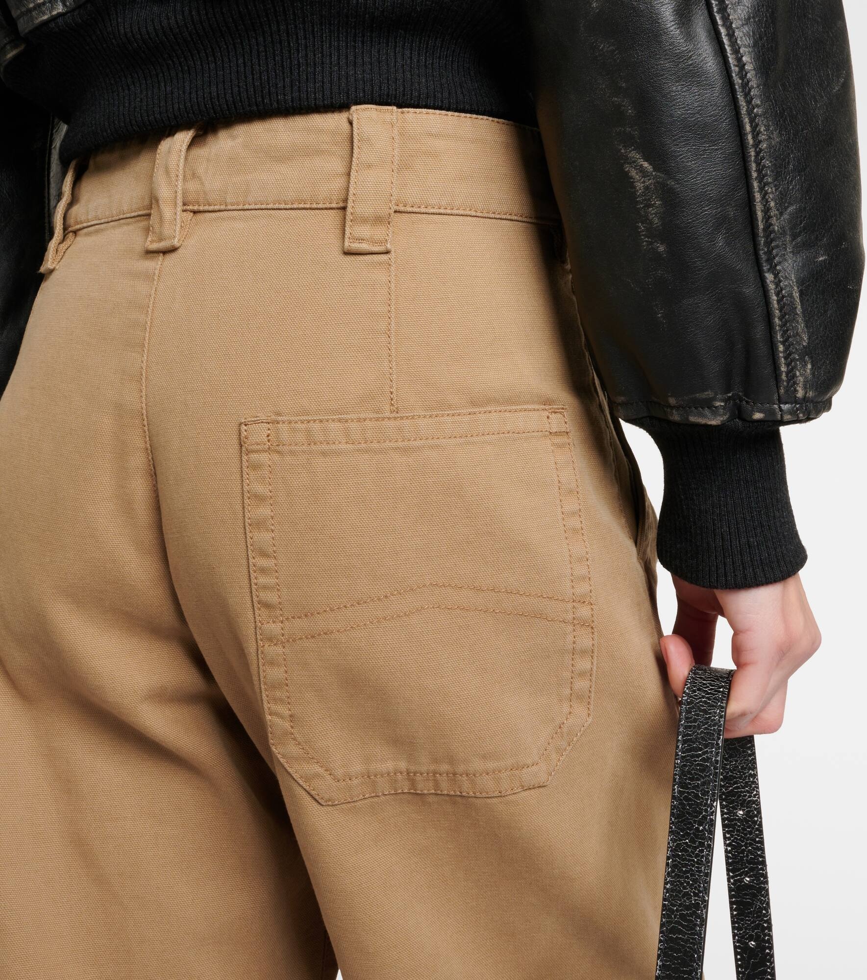 Potinal belted cotton cargo pants - 6