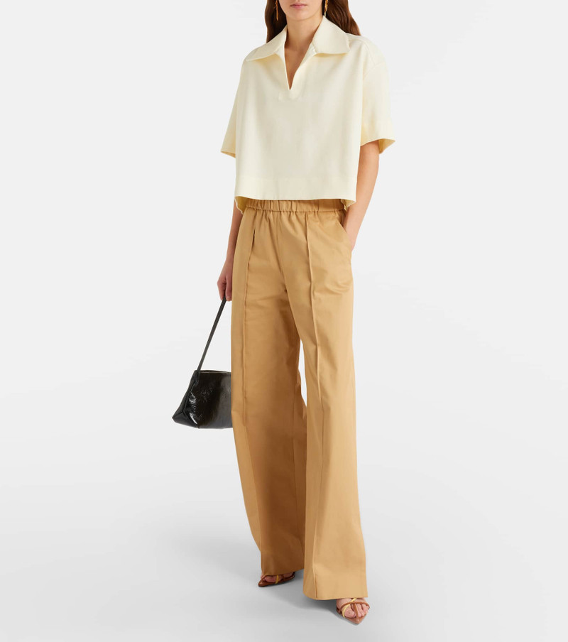 Jil Sander Cotton drill wide-leg pants outlook