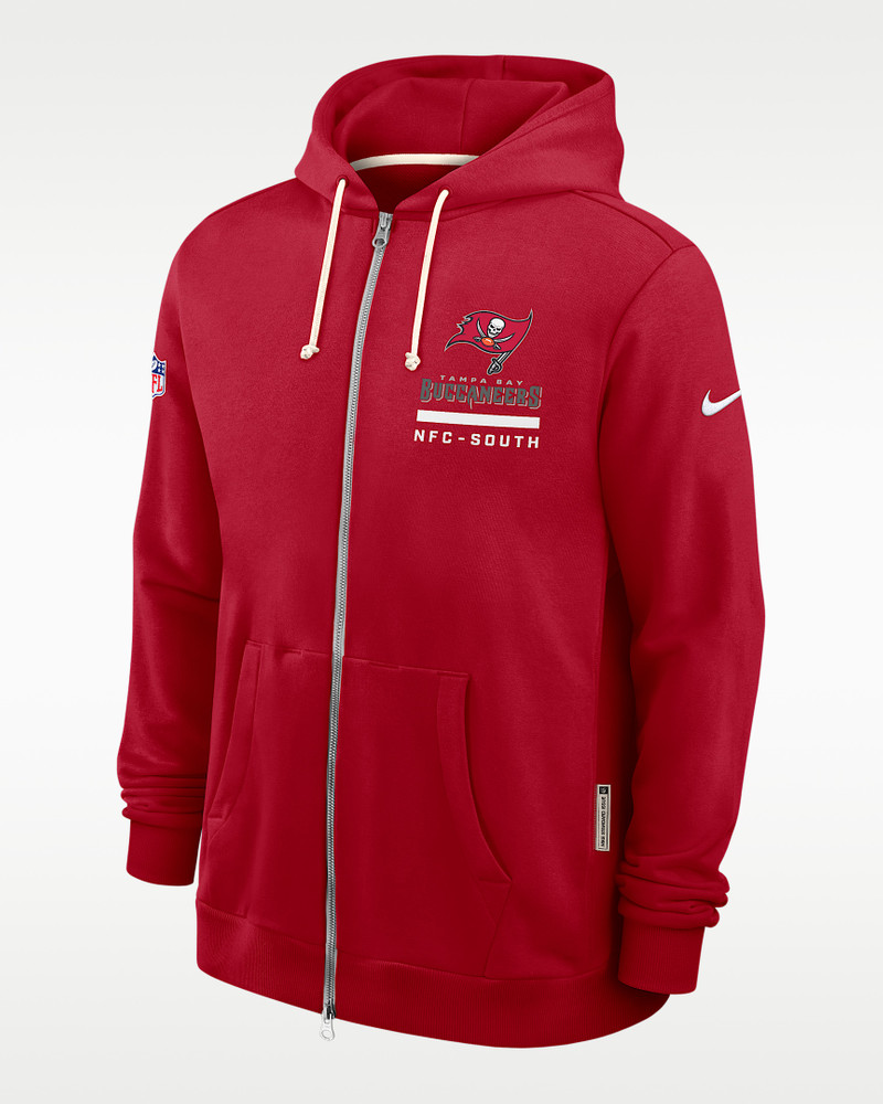 Tampa Bay Buccaneers Utility Player Sideline Men's Nike Dri-FIT NFL Full-Zip Hoodie 1