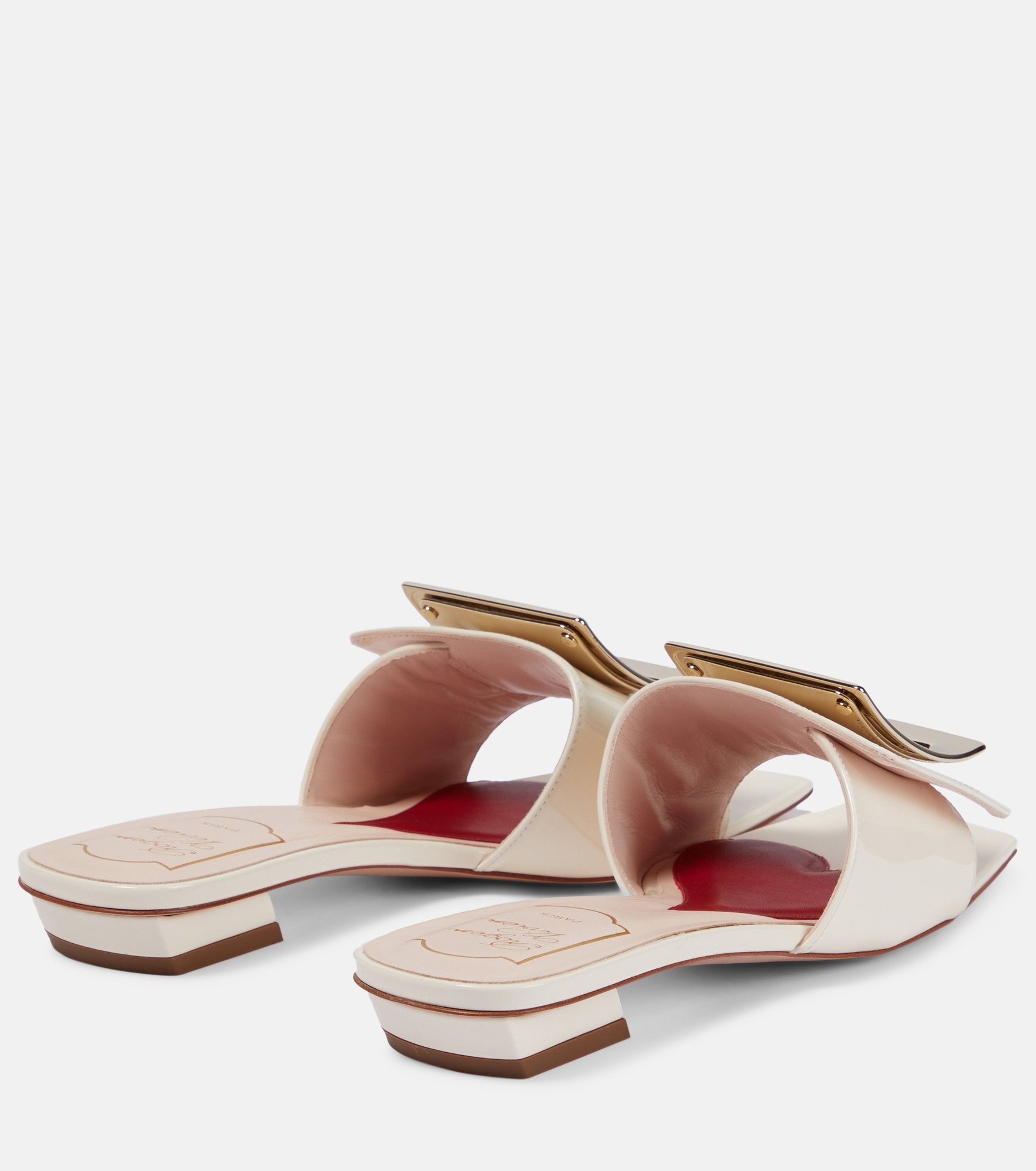 Belle Vivier 25 patent leather slides - 3