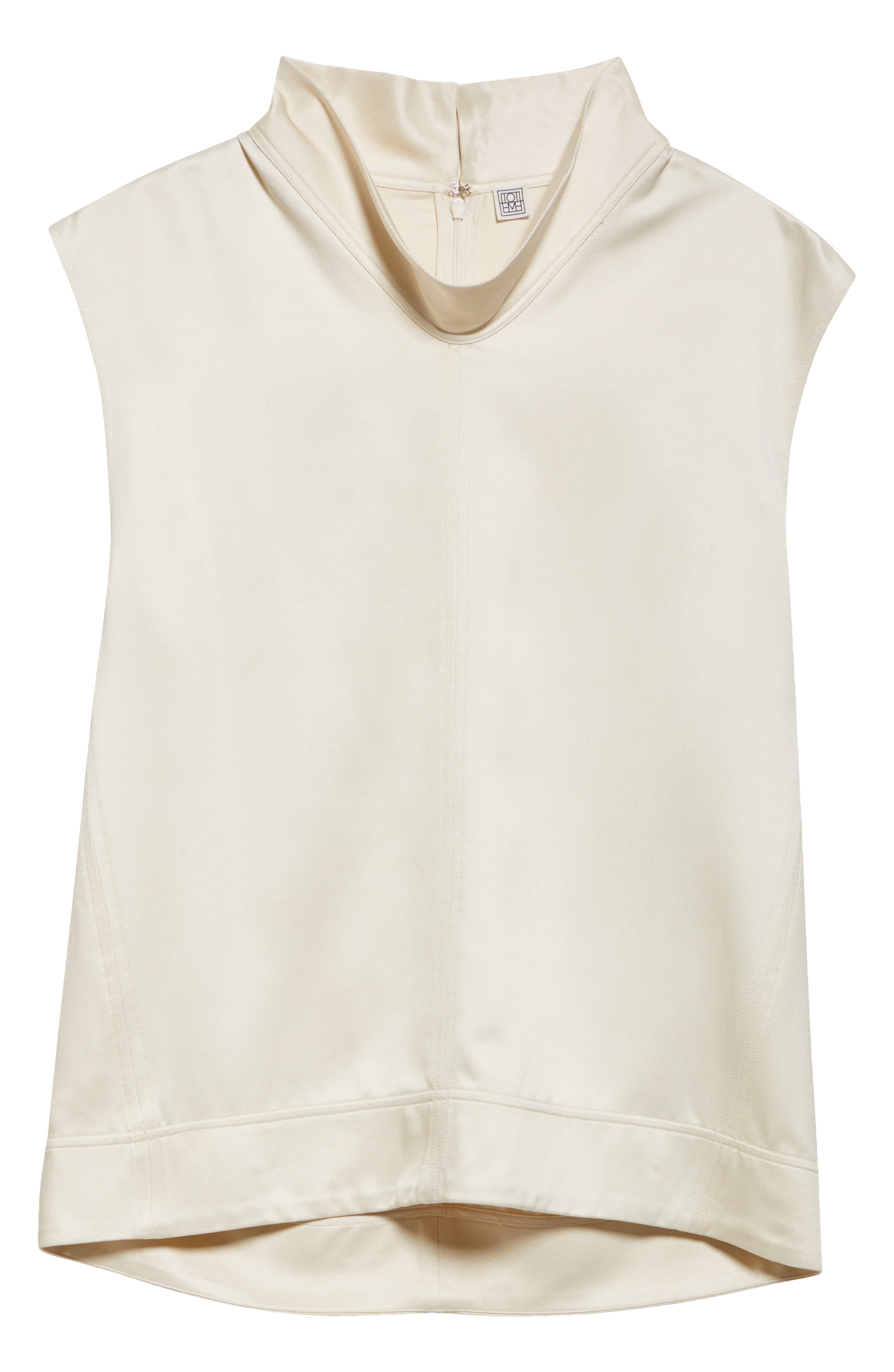 TOTEME Funnel Neck Sleeveless Top in Ecru at Nordstrom - 6