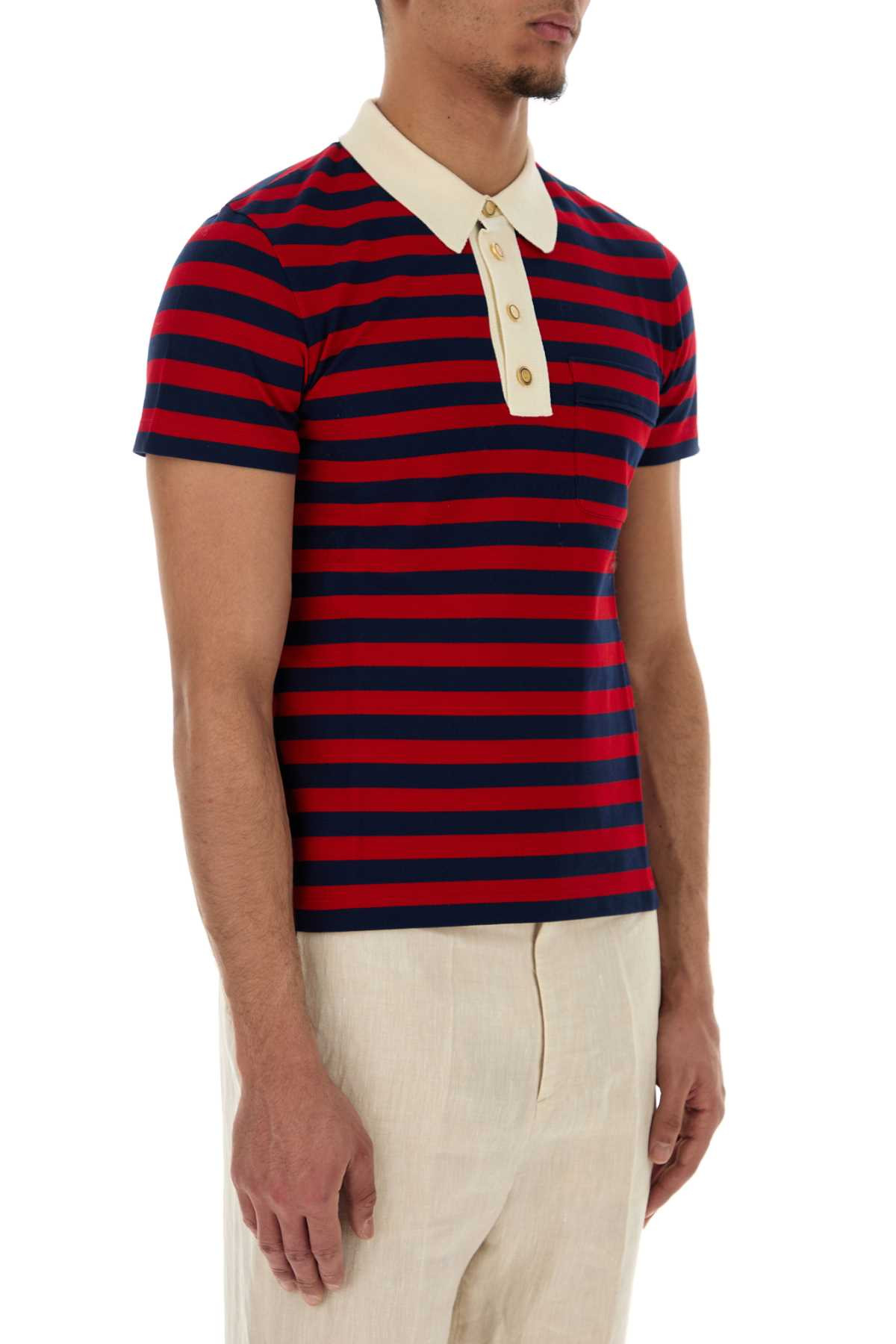 Valentino Garavani Men Embroidered Piquet Polo Shirt - 3