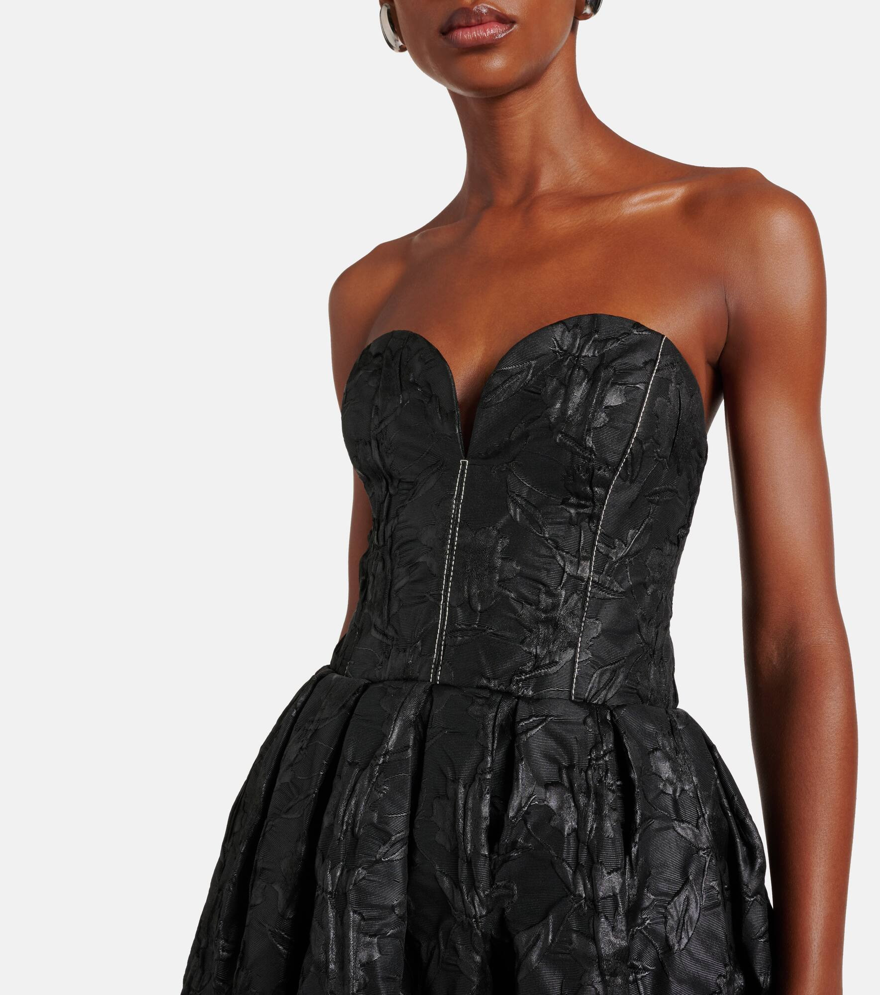 Adeena floral jacquard gown - 4