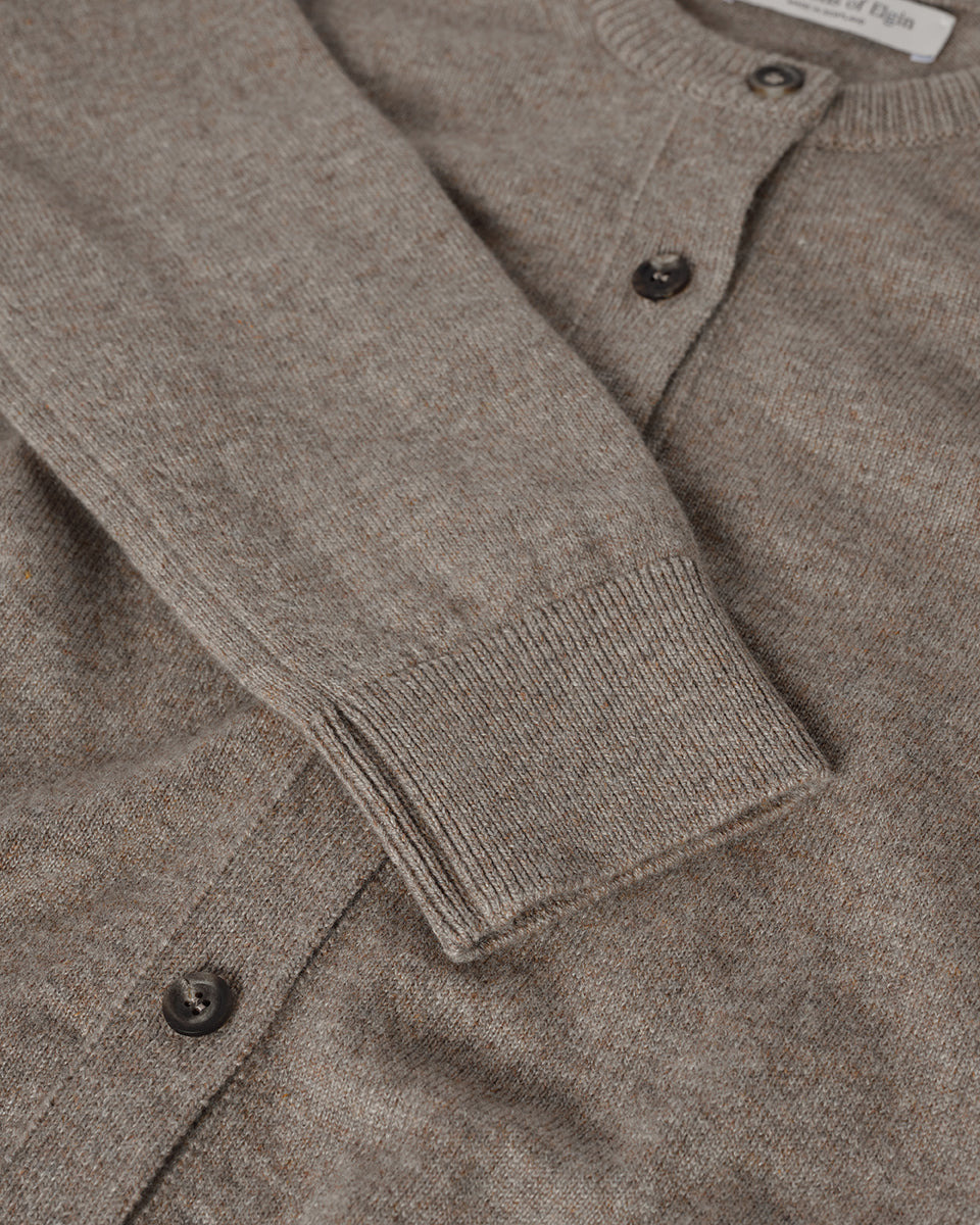 Classic Cashmere Brown Cardigan - 6
