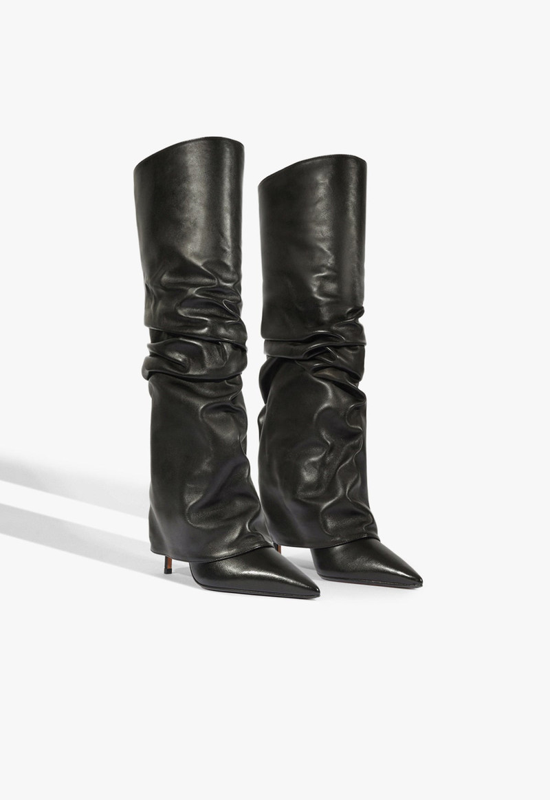 SCHUTZ Mikki Up Cloak Leather Boot outlook