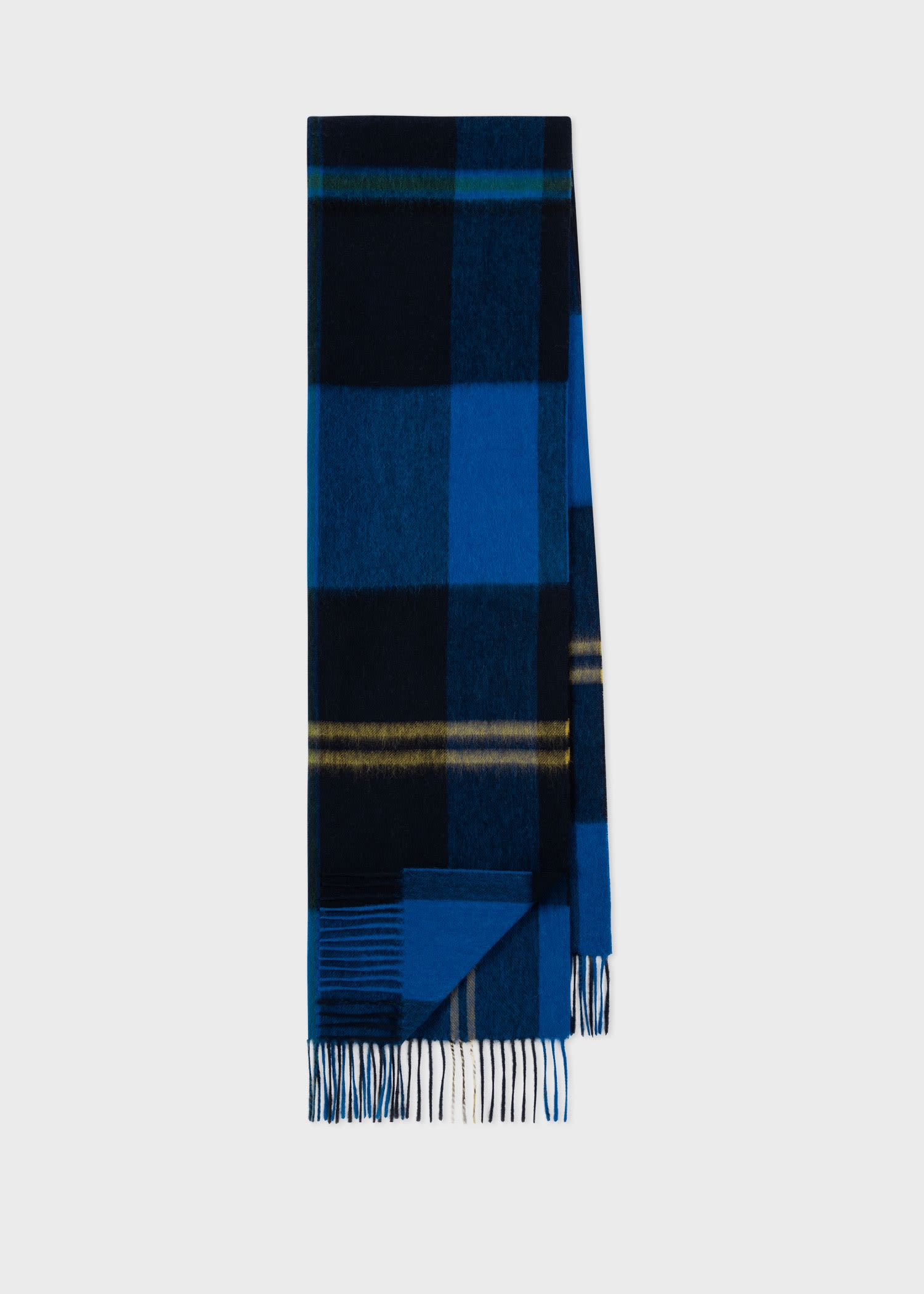 Lambswool Oversized Check Scarf - 1