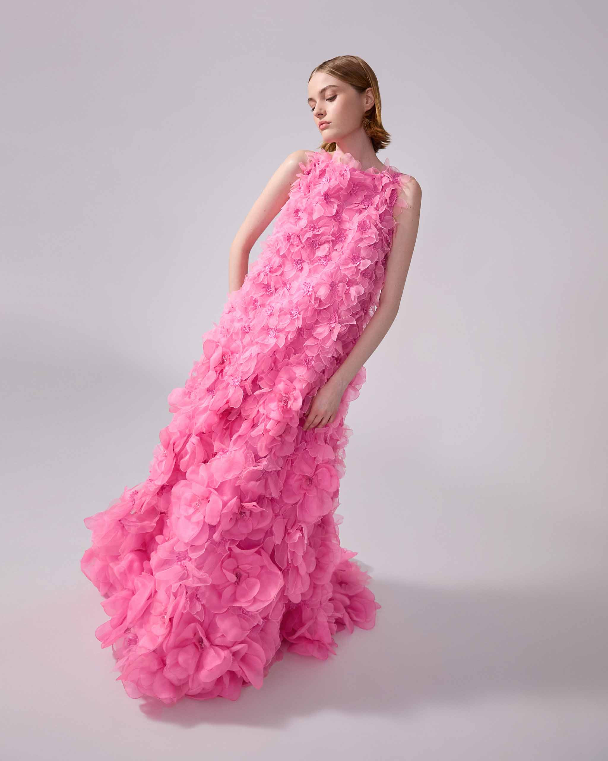 Floral-Embroidered Gown - 4