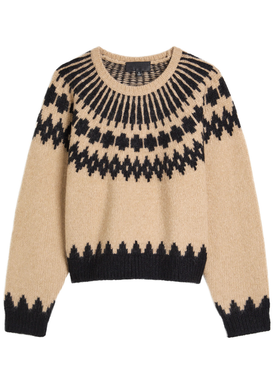 Nili Lotan Alena Fair Isle Alpaca-blend Jumper - 1