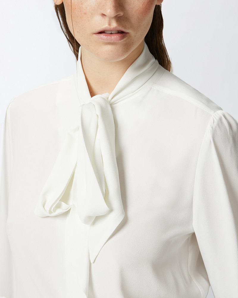 SILK-BLEND SHIRT WITH BOW 5