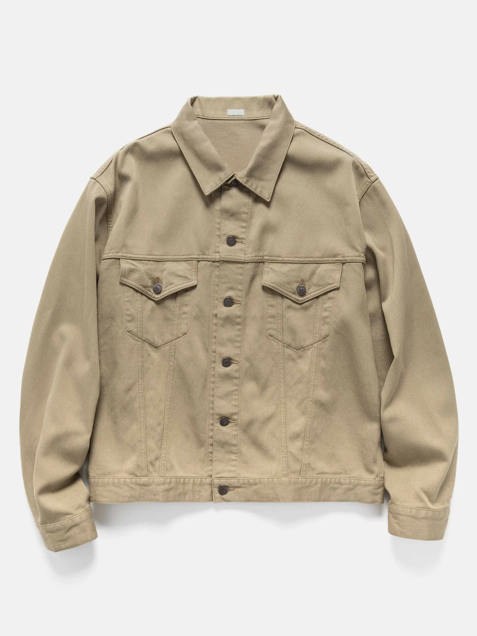 A.PRESSE Washed Silk Cotton Pique 3rd Type Jacket Beige - 26SAP-01