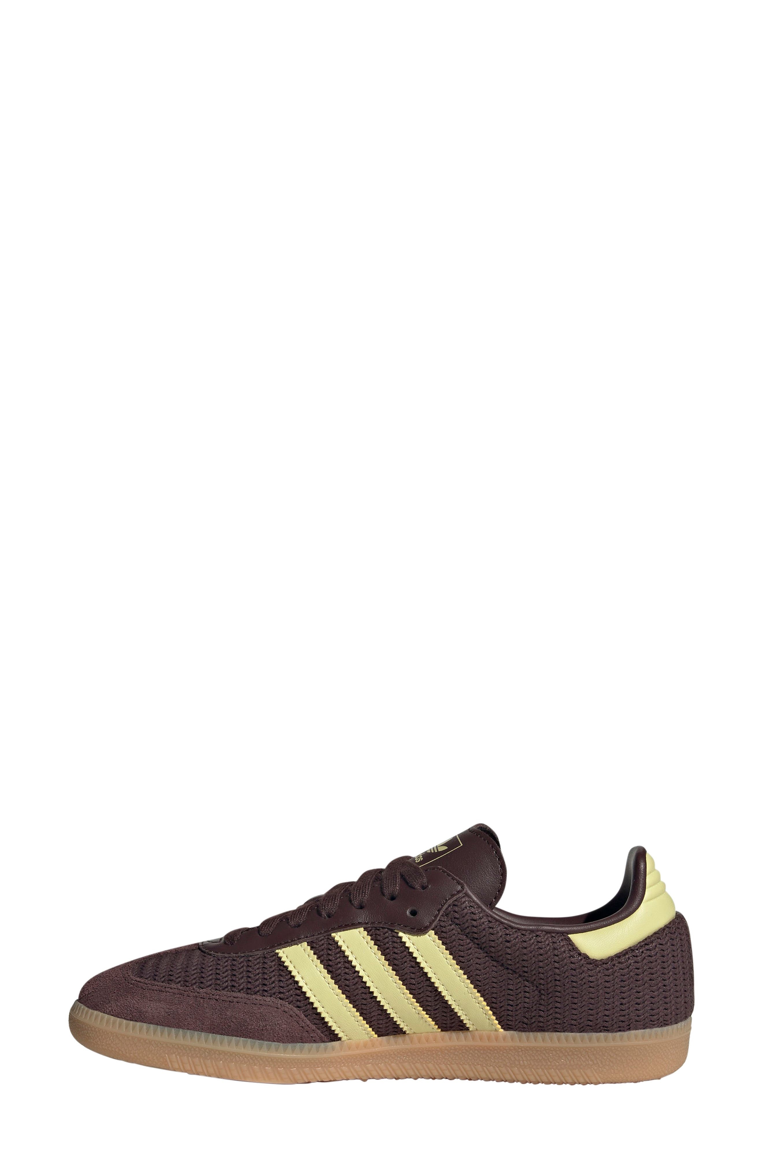 adidas Samba OG Sneaker in Brown/Powder Yellow/Gum at Nordstrom - 6