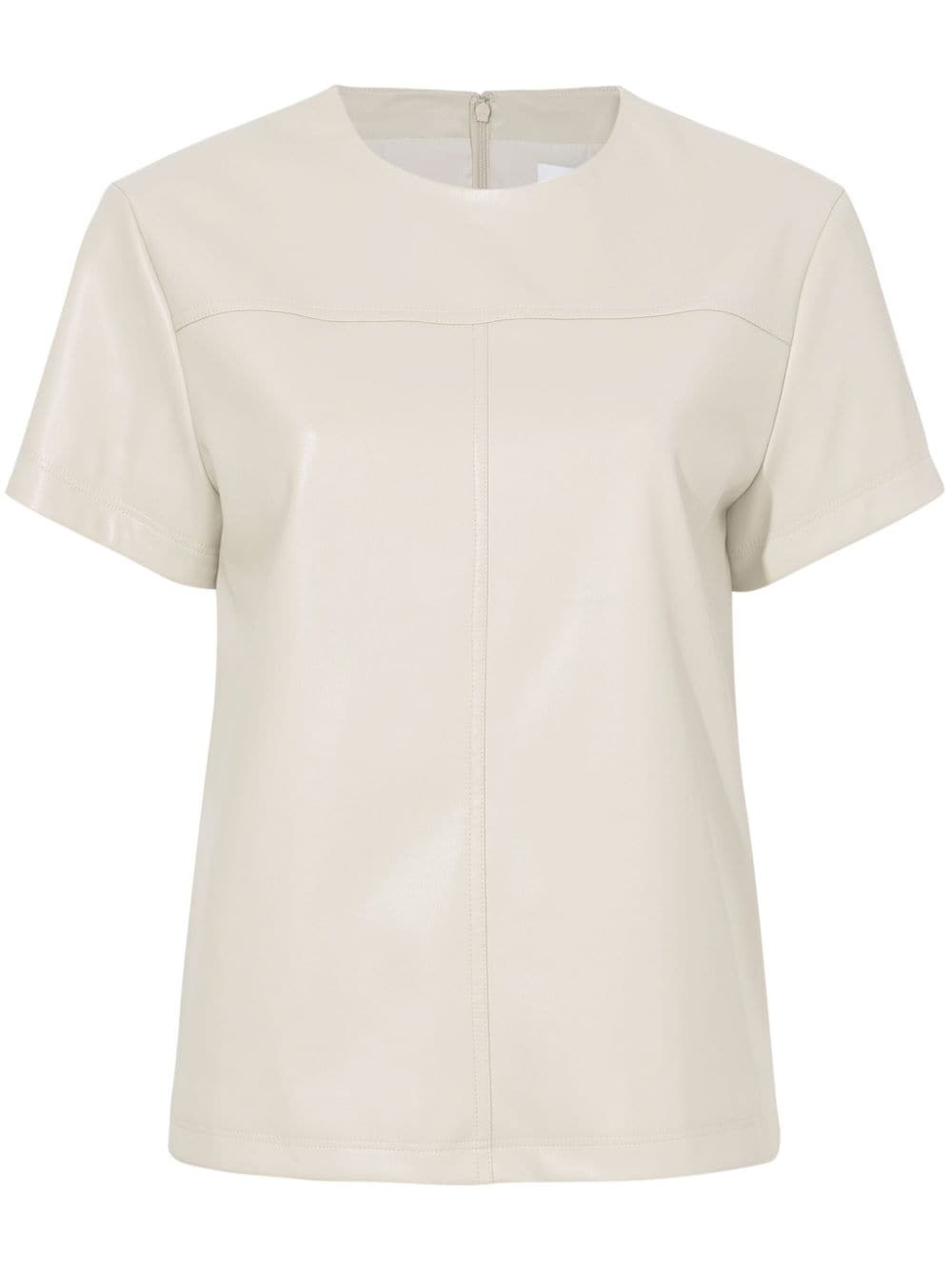 Tessa faux-leather T-shirt - 1