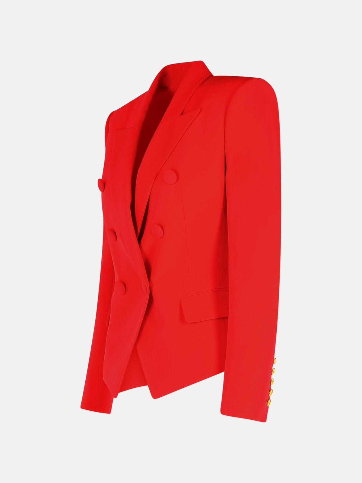 RED VISCOSE BLAZER - 2
