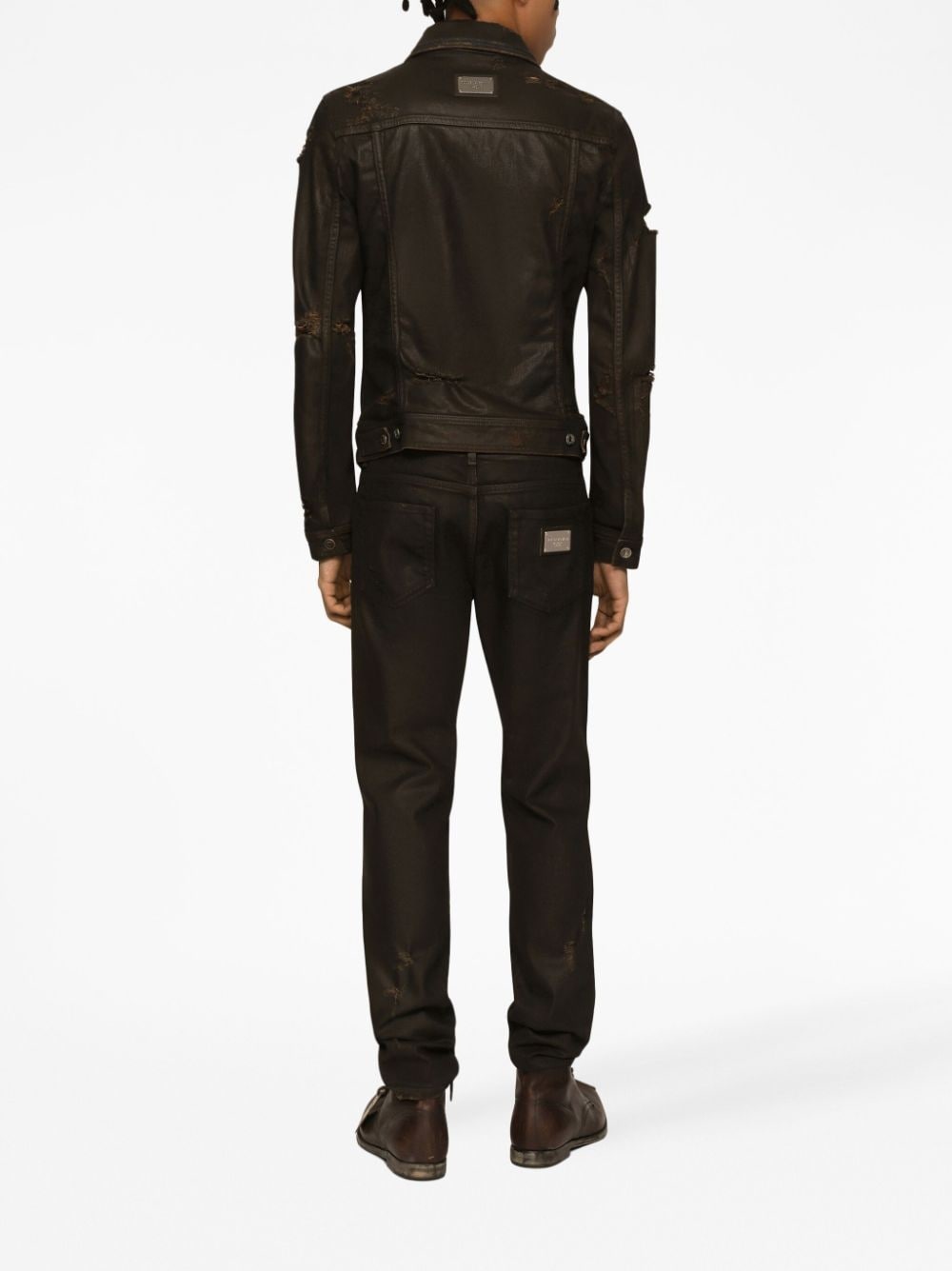 ripped-detailing slim-fit jeans - 4