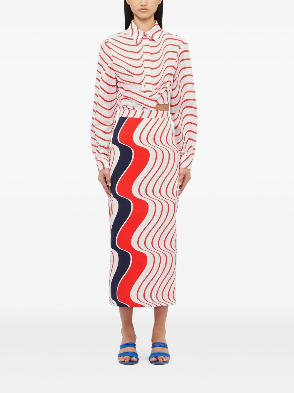 printed pencil skirt - 2