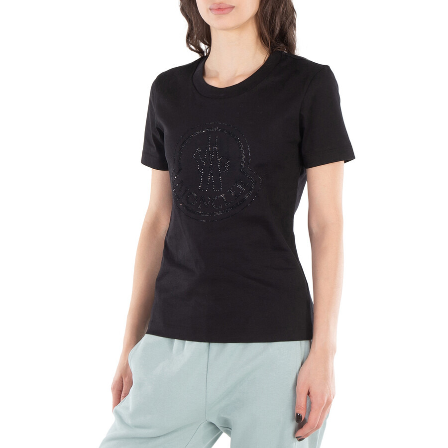 Moncler Embellished Logo Cotton T-Shirt, Size X-Small - 2