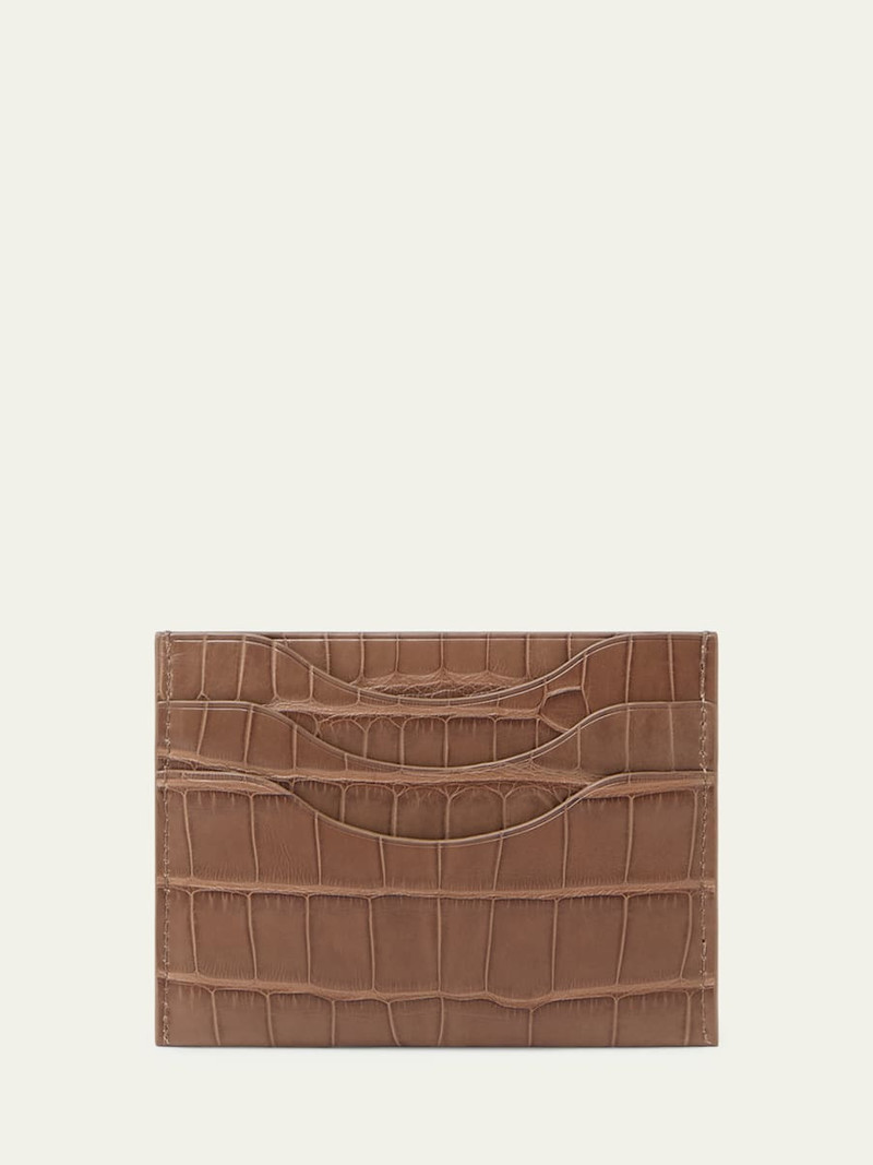 Loro Piana Men's Soft Alligator Card Holder outlook