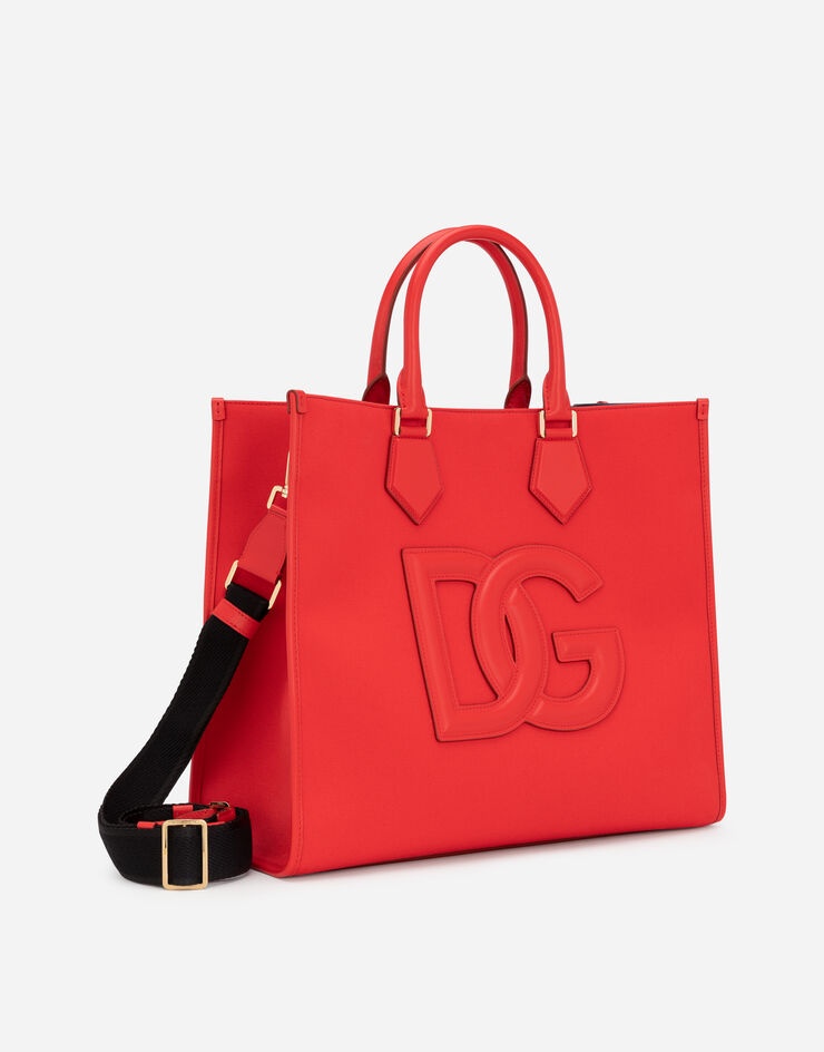 Canvas shopper with calfskin nappa details - 3