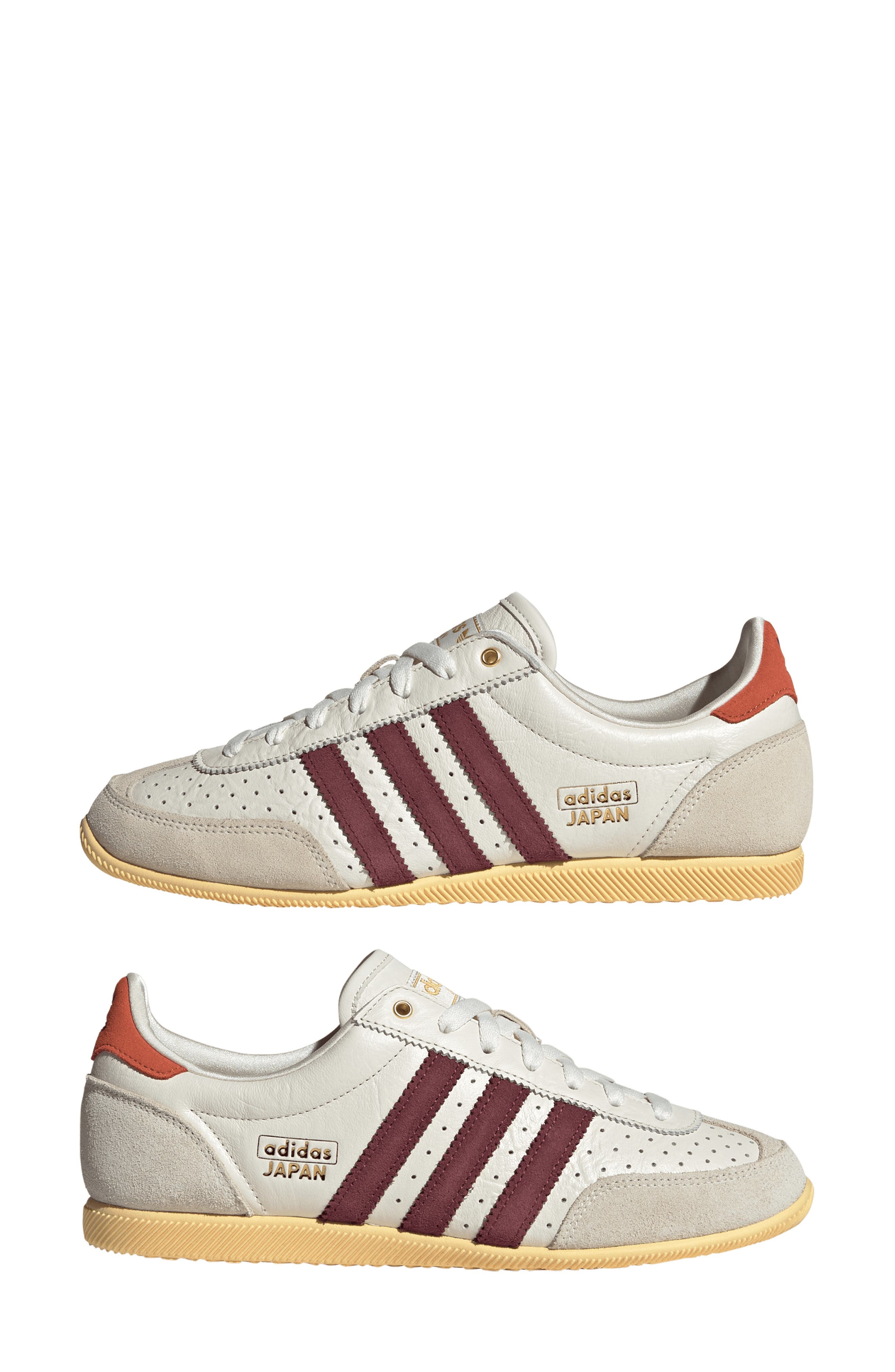 adidas Japan Low Top Sneaker in Off White/Shadow Red/Orange at Nordstrom - 9