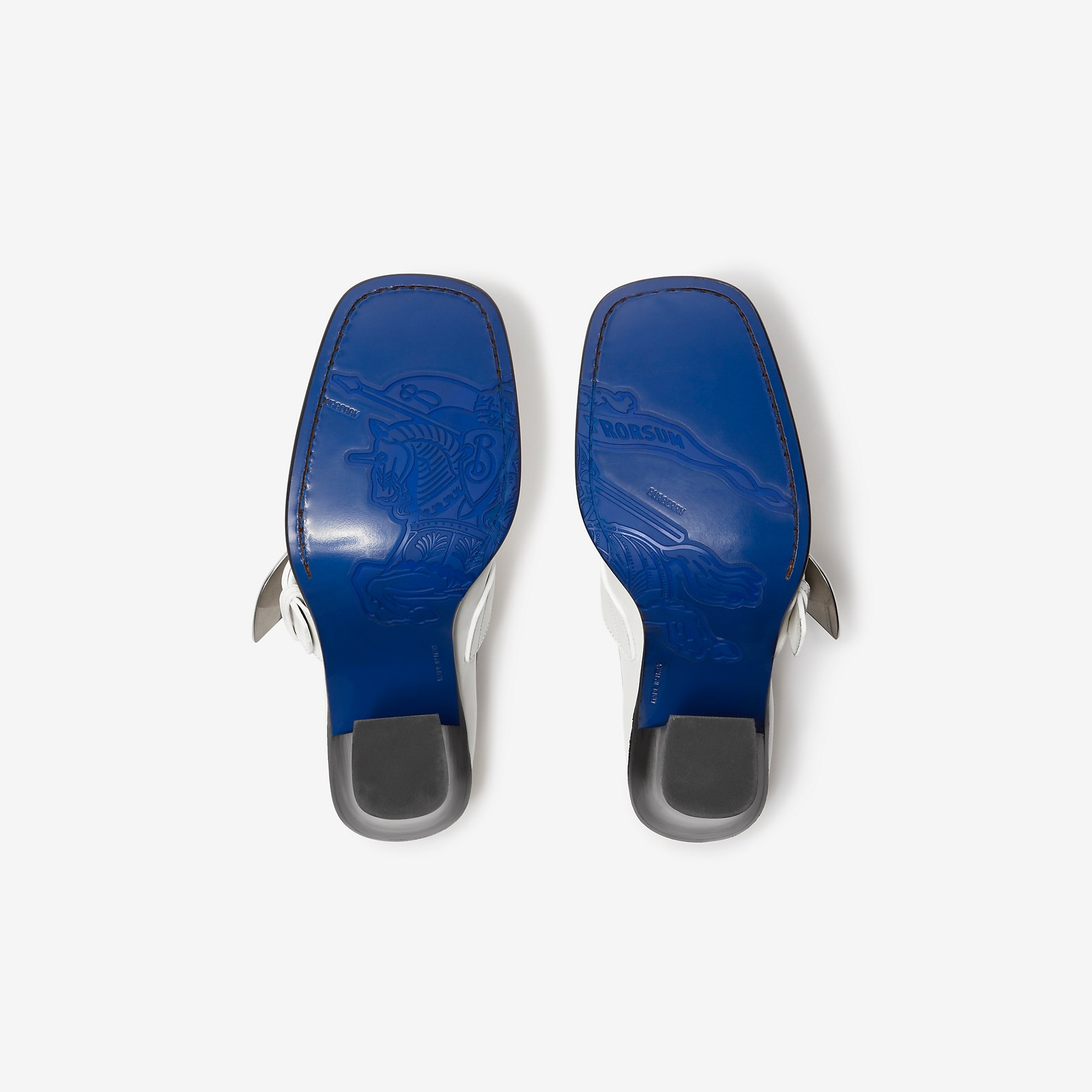 Leather London Shield Heeled Loafers - 6