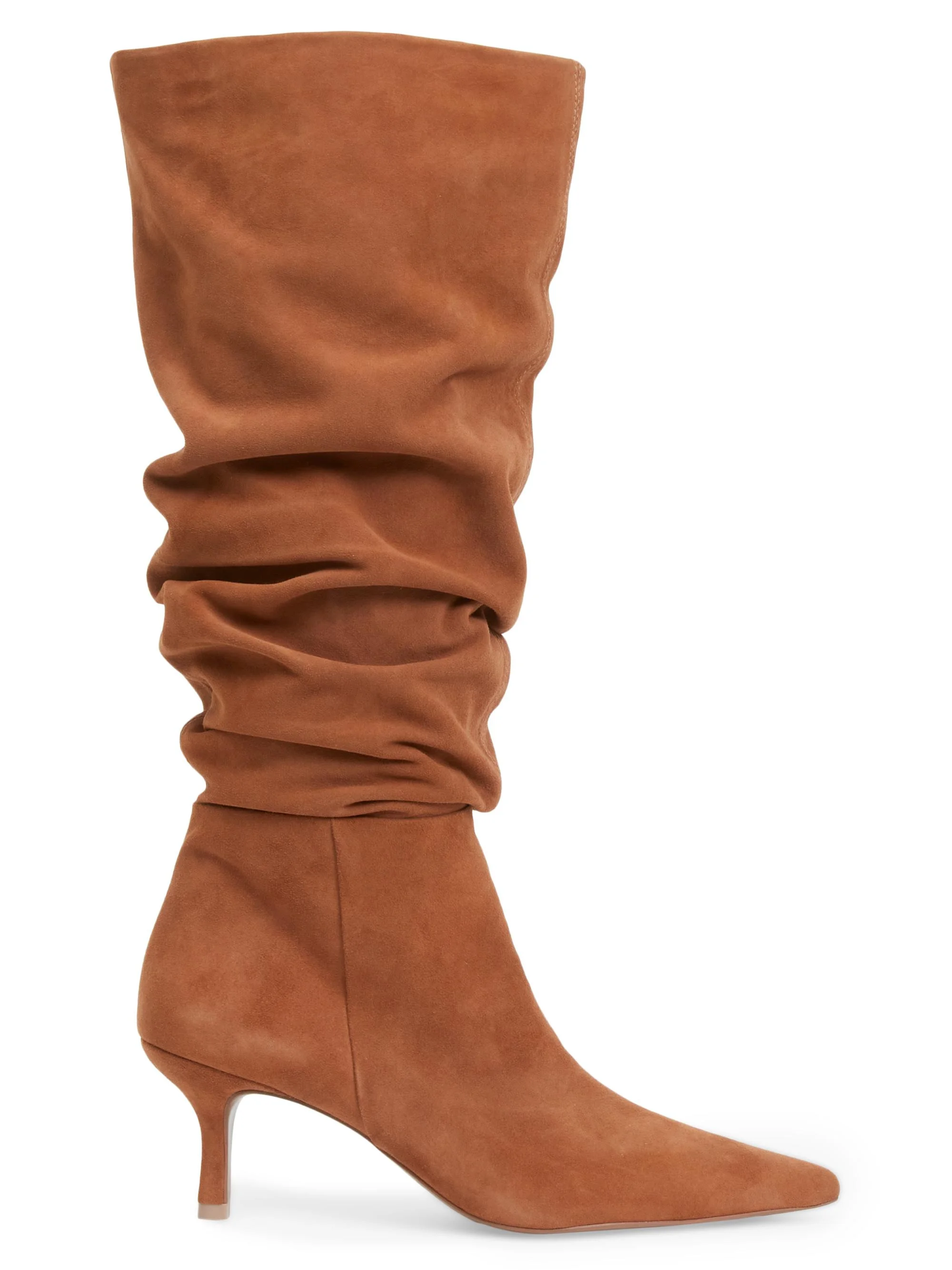 Women's Jordi 65MM Suede Slouch Boots - Camel - 1