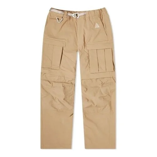 Nike waterproof Outdoor Multiple Pockets Casual Bundle Feet Long Pants Khaki CV0655-247 - 1