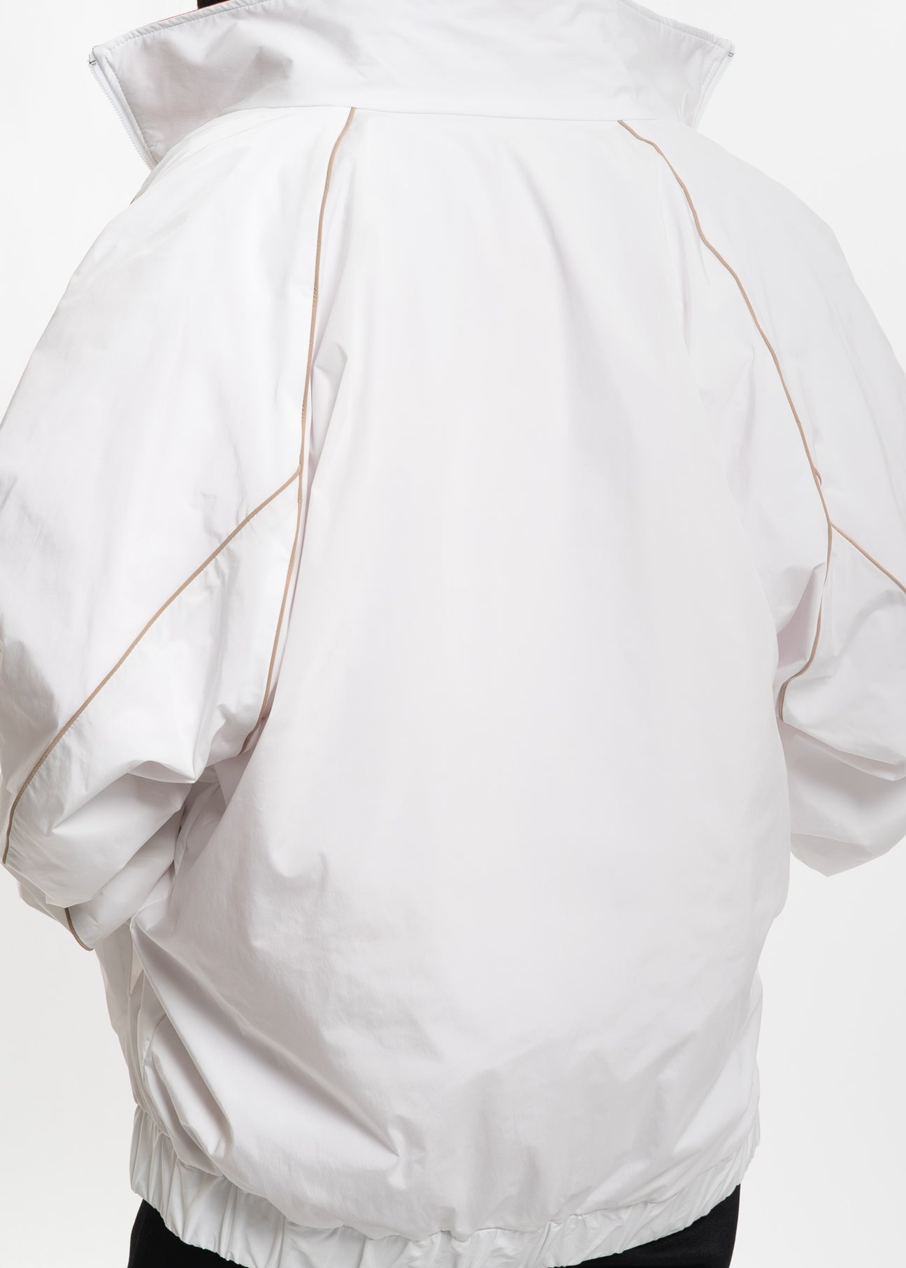 White and Red Layered Track Jacket - 3