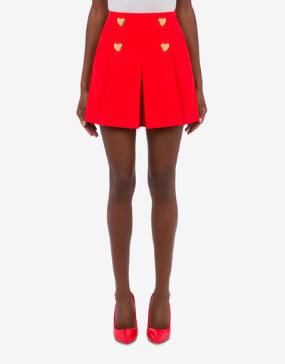 Moschino HEART BUTTONS STRETCH SATIN SHORTS outlook