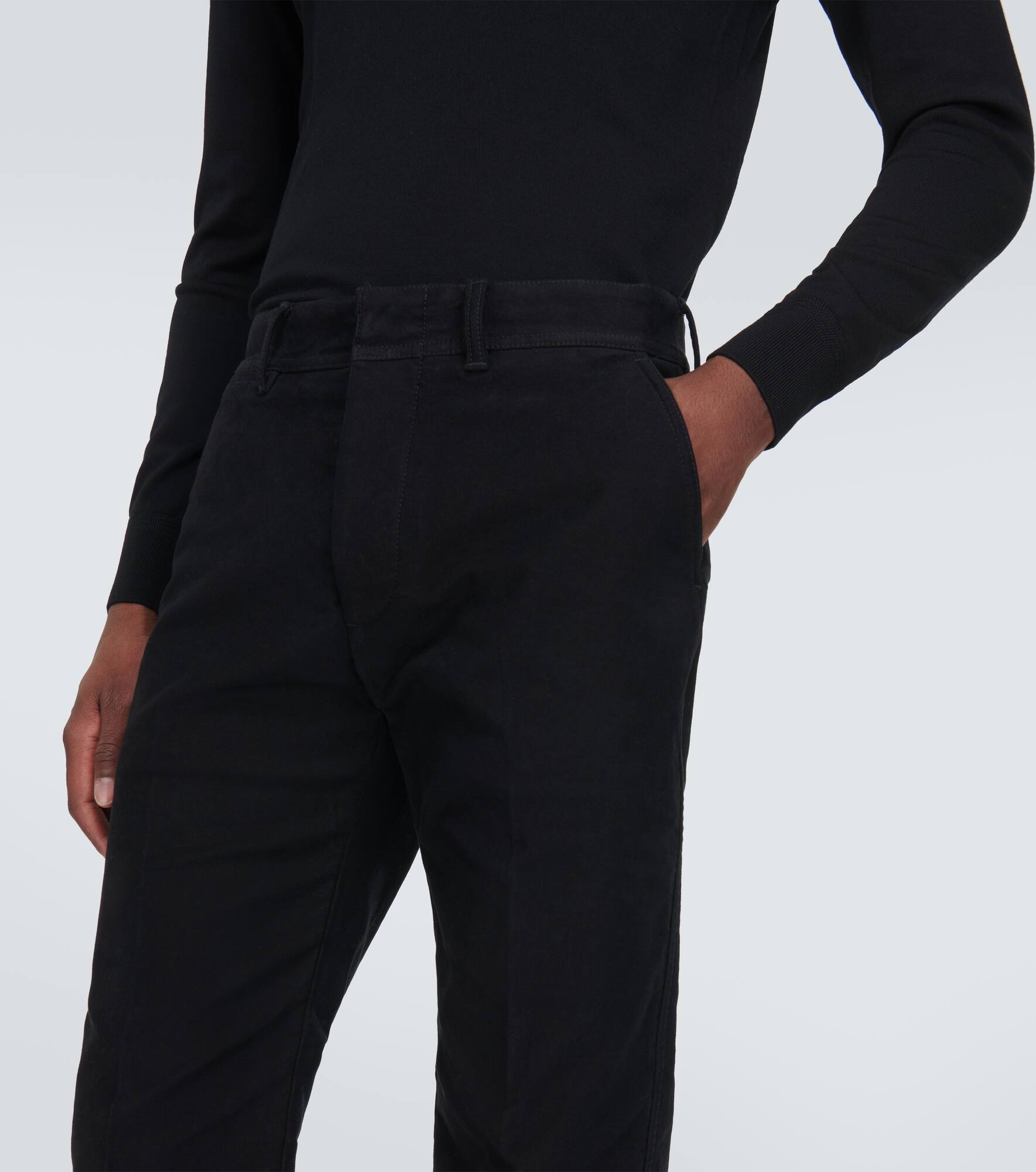 Cotton-blend moleskin chinos - 5