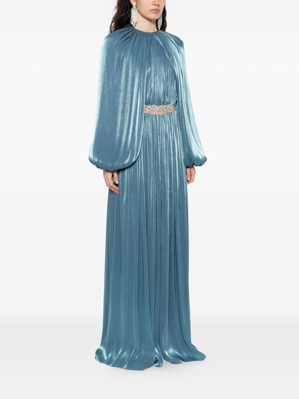 Jazmin embellished-pleated maxi dress - 3