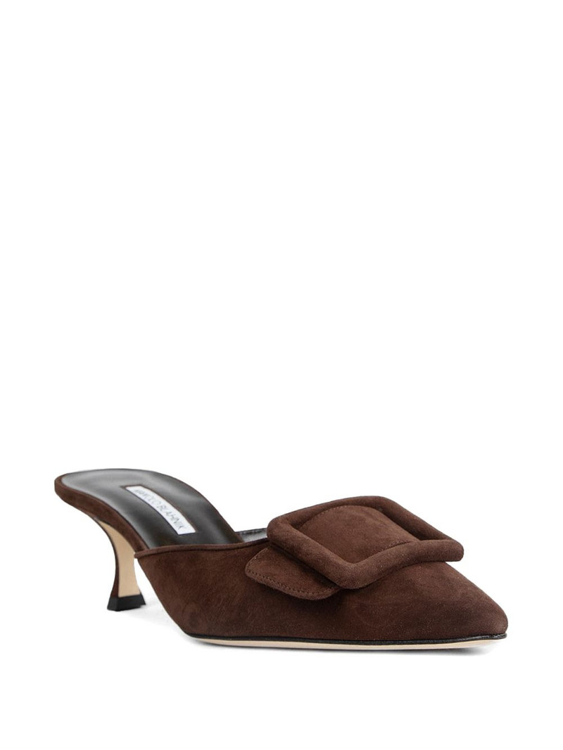 Manolo Blahnik buckle mules outlook